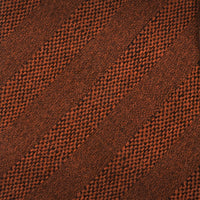 Burnt Sienna Tweed Striped Linen Men's Tie