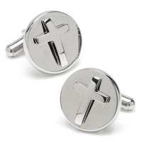 Cross Stainless Steel Cufflinks and Tie Clip Gift Set