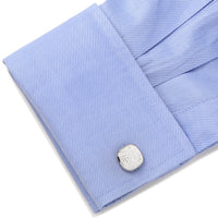 White Pave Crystal Cufflinks
