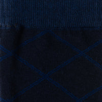 Grid Navy Men's Socks
