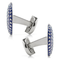 Navy Circle Dot Texture Cufflinks