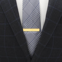 14K Gold Plated Rope Border Oval Cufflinks and Tie Bar Gift Set