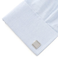 Silver Textured Square Cufflinks