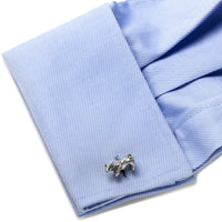 Sterling Silver Bull and Bear Cufflinks
