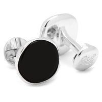 Sterling Silver Classic Formal Onyx Cufflinks