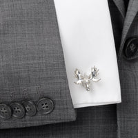 Antique Sterling Silver Moose Cufflinks