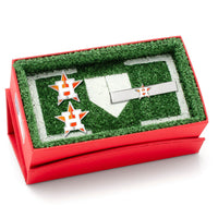 MLB Houston Astros Cufflinks and Tie Bar Gift Set