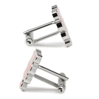MLB New York Mets Silver Cufflinks