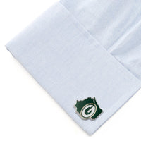 NFL Green Bay Packers State Shaped Cufflinks