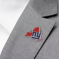 NFL New York Giants State Shaped Lapel Pin