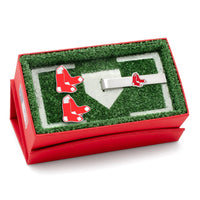 MLB Boston Red Sox Cufflinks and Tie Bar Gift Set
