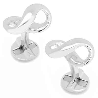 Sterling Silver Infinity Symbol Cufflinks