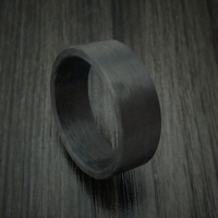 Solid Carbon Fiber Men's Ring Custom Made Pattern Band