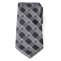 Star Wars Boba Fett Blue and Gray Plaid Tie