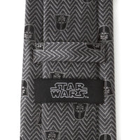 Star Wars Darth Vader Black and Gray Herringbone Tie