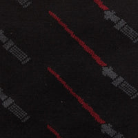 Star Wars Green and Red LIGHTSABER Pattern Black Dress Socks with Jedi Crest Lapel Pin Gift Set