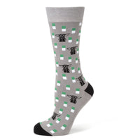 Star Wars Mandalorian and Grogu Gray Dress Socks and Lapel Pin Gift Set