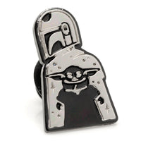 Star Wars Mandalorian and Grogu Gray Dress Socks and Lapel Pin Gift Set