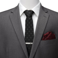 Star Wars Mandalorian Mythosaur Black Silk Tie