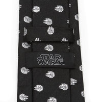 Star Wars Millennium Falcon Metallic Silver and Black Tie