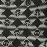 Star Wars Mandalorian Black and Gray Plaid Tie
