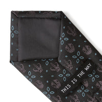 Star Wars Mandalorian Motif Black Tie