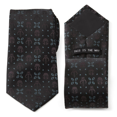 Star Wars Mandalorian Motif Black Tie