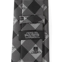 Star Wars Grogu Black Plaid Tie