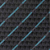 Star Wars Obi-Wan Kenobi Blue LIGHTSABER Pattern Black Tie, Tie Clip, and Gray Jedi Crest Dress Socks Gift Set