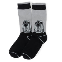 Star Wars R2-D2 Men's Gray and Black Mod Dress Socks and Lapel Pin Gift Set
