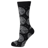 Star Wars Millennium Falcon Black Dress Socks and Lapel Pin Gift Set