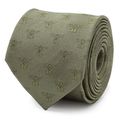 Star Wars Grogu Sage Green Tie