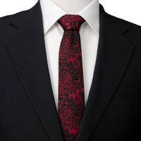 Star Wars Darth Vader Black and Red Paisley Tie