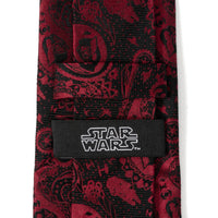 Star Wars Darth Vader Black and Red Paisley Tie