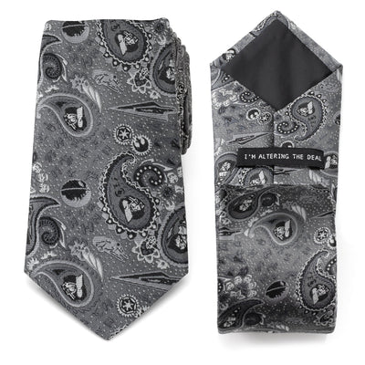 Star Wars Darth Vader Gray Paisley Tie