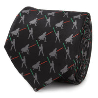 Star Wars Darth Vader and Luke Skywalker LIGHTSABER Battle Black Tie