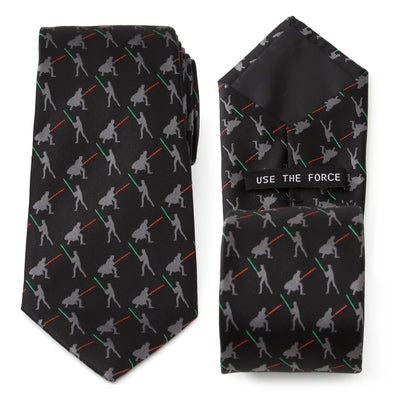 Star Wars Darth Vader and Luke Skywalker LIGHTSABER Battle Black Tie