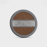 Black Titanium Golf Ball Marker with Gibeon Meteorite and Dinosaur Bone Inlays