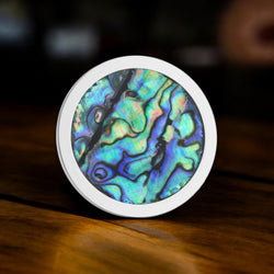 Titanium and Abalone Premium Golf Ball Marker