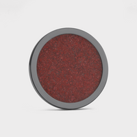 Black Titanium Golf Ball Marker with Coral Inlay