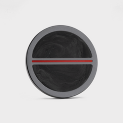 Black Titanium Golf Ball Marker with Forged Carbon Fiber Inlays and Cerakote Alignment Line