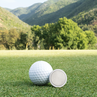 Titanium Golf Ball Marker with Sterling Silver Inlay