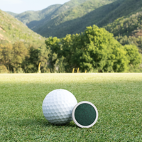 Titanium Golf Ball Marker with Apatite Stone Inlay