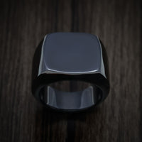 Black Zirconium Large Signet Ring