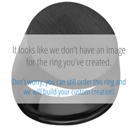 Extra Large Oval signet ring (24x20mm) in Zirconium, with a Wide style band, a Green Abalone inlay.