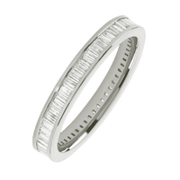 Platinum band with 64 Baguette Lab Grown Diamond having TCW-1.28