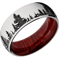 Titanium + Polish Finish + Blood Wood