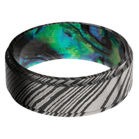 Damascus + Acid Finish + Abalone