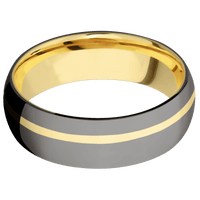 Tantalum Noir + Polish , Polish Finish + 18K Yellow Gold
