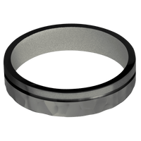 Zirconium + Rockpolish , Bead Finish + Gun Metal Grey